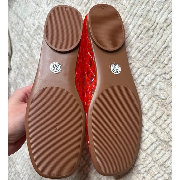 Jelly Mesh Ballet Flats for Women Clear Hollow Jellies Flat Sandals Slip On - Picture 9 of 9